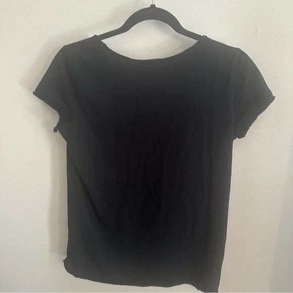 All Saints Small Black Emelyn Tonic Short Sleeve Tee Staple - Picture 2 of 12